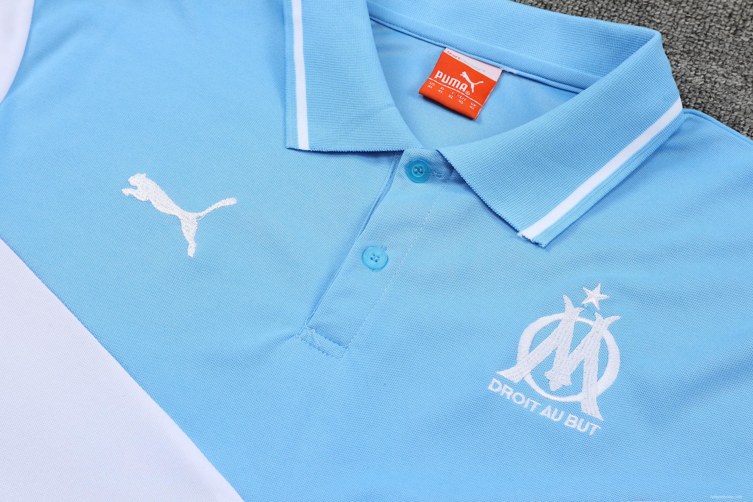 Olympique de Marseille POLO kit blue and white (not sold separately)