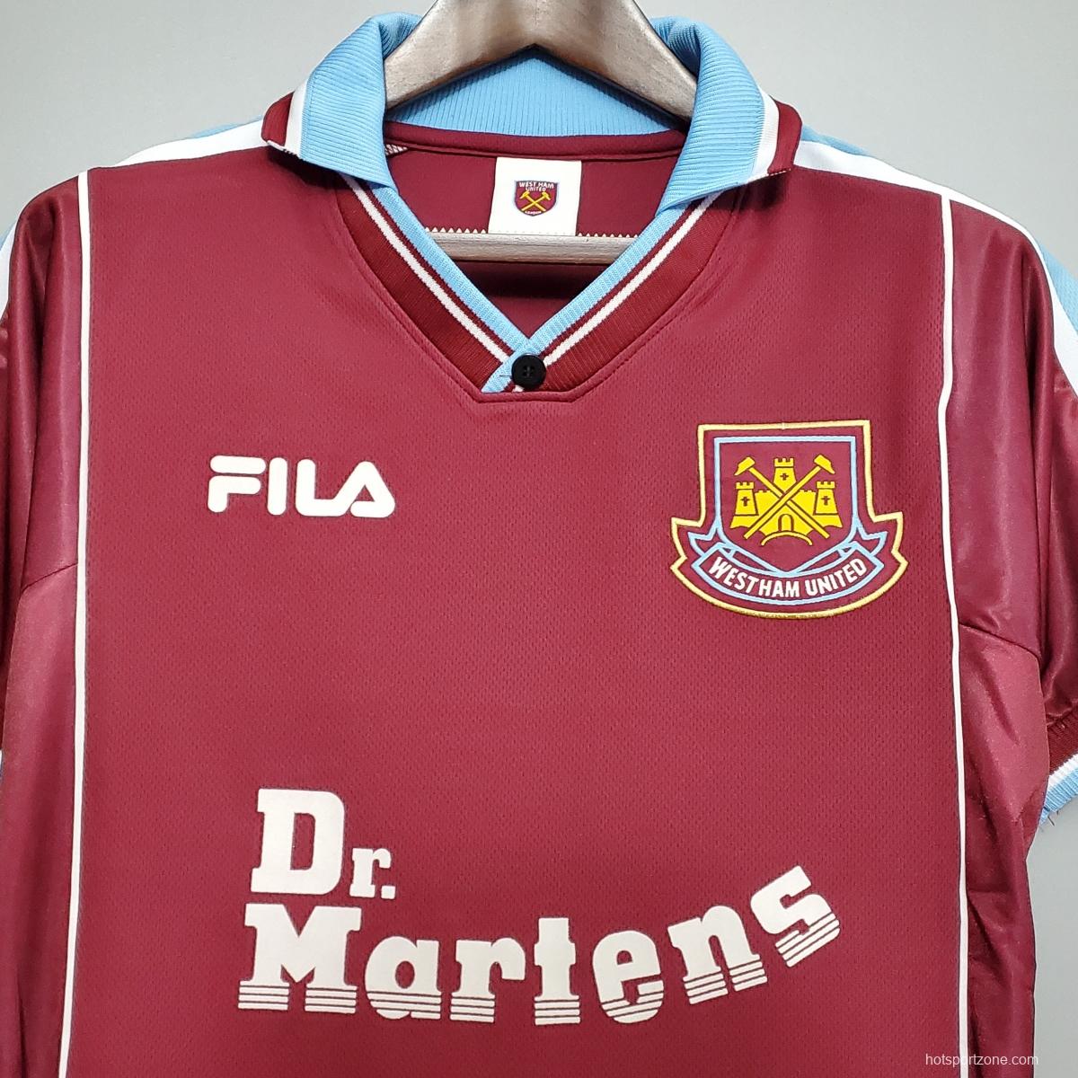 Retro 99/01 West Ham United home Soccer Jersey