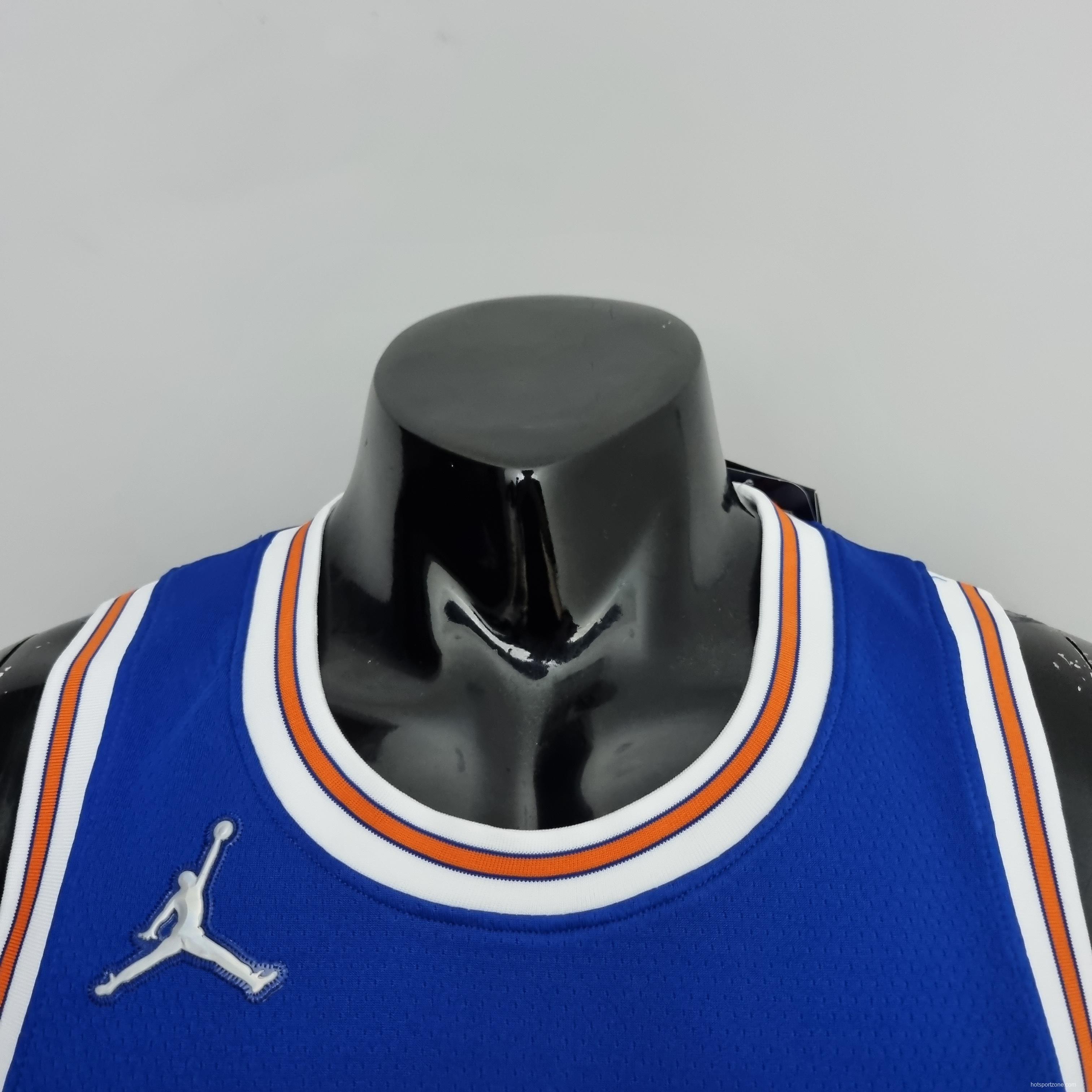 75th Anniversary Anthony #7 New York Knicks Jordan Limited Blue NBA Jersey