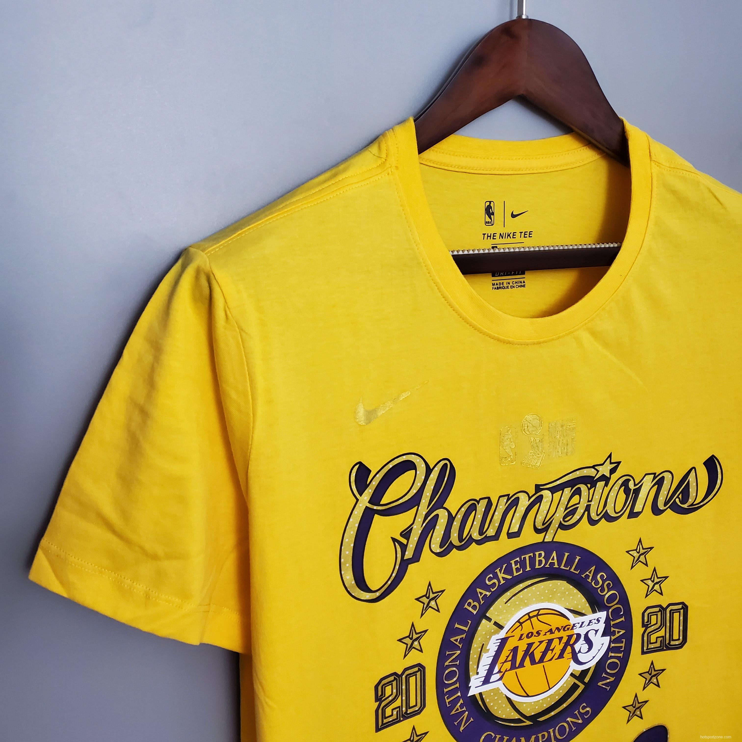 Lakers championship shirt yellow