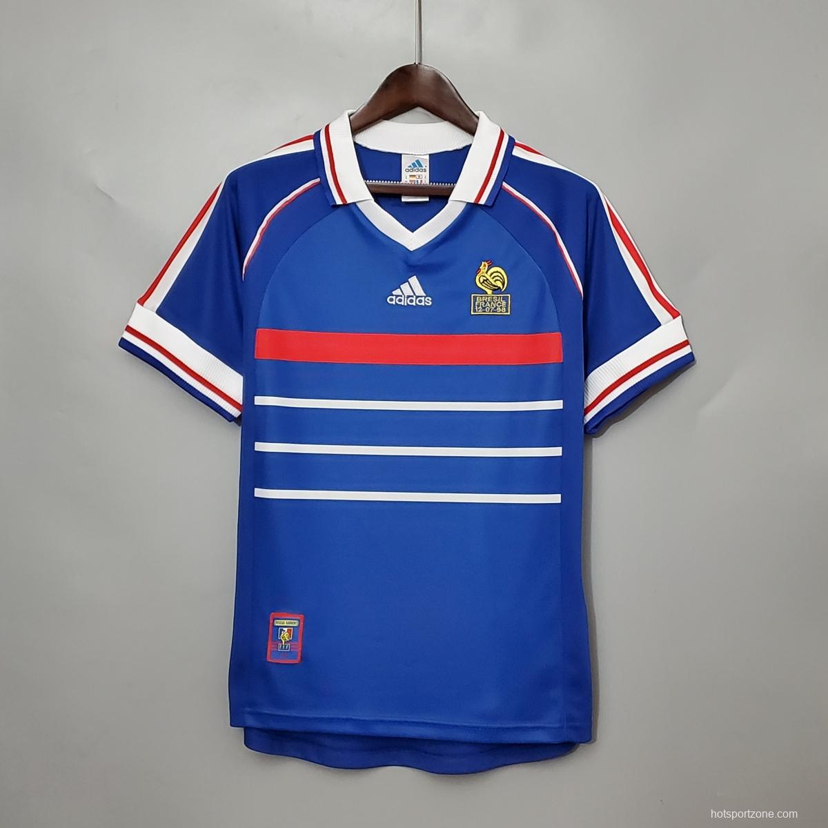 Retro 1998 France home Soccer Jersey