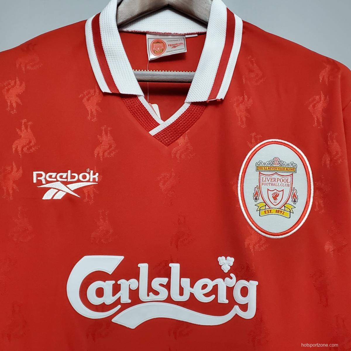 Retro 96/97 Liverpool home Soccer Jersey