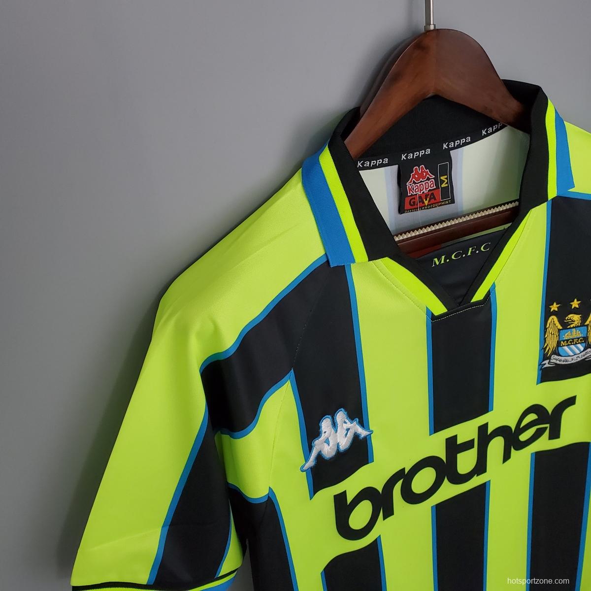 Retro Manchester City 98/99 away Soccer Jersey