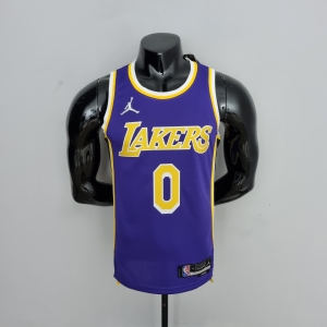 75th Anniversary Westbrook #0 Los Angeles Lakers Jordan Purple NBA Jersey