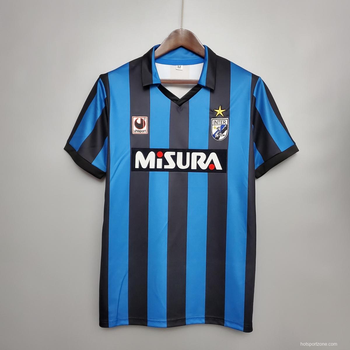 Retro 88/90 Inter Milan home Soccer Jersey