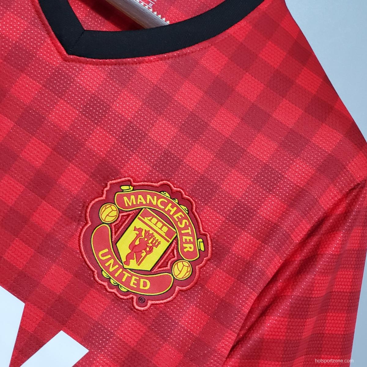 Retro 12/13 Manchester United home Soccer Jersey