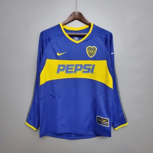 Retro Long Sleeve Boca Juniors 03/04 home Soccer Jersey
