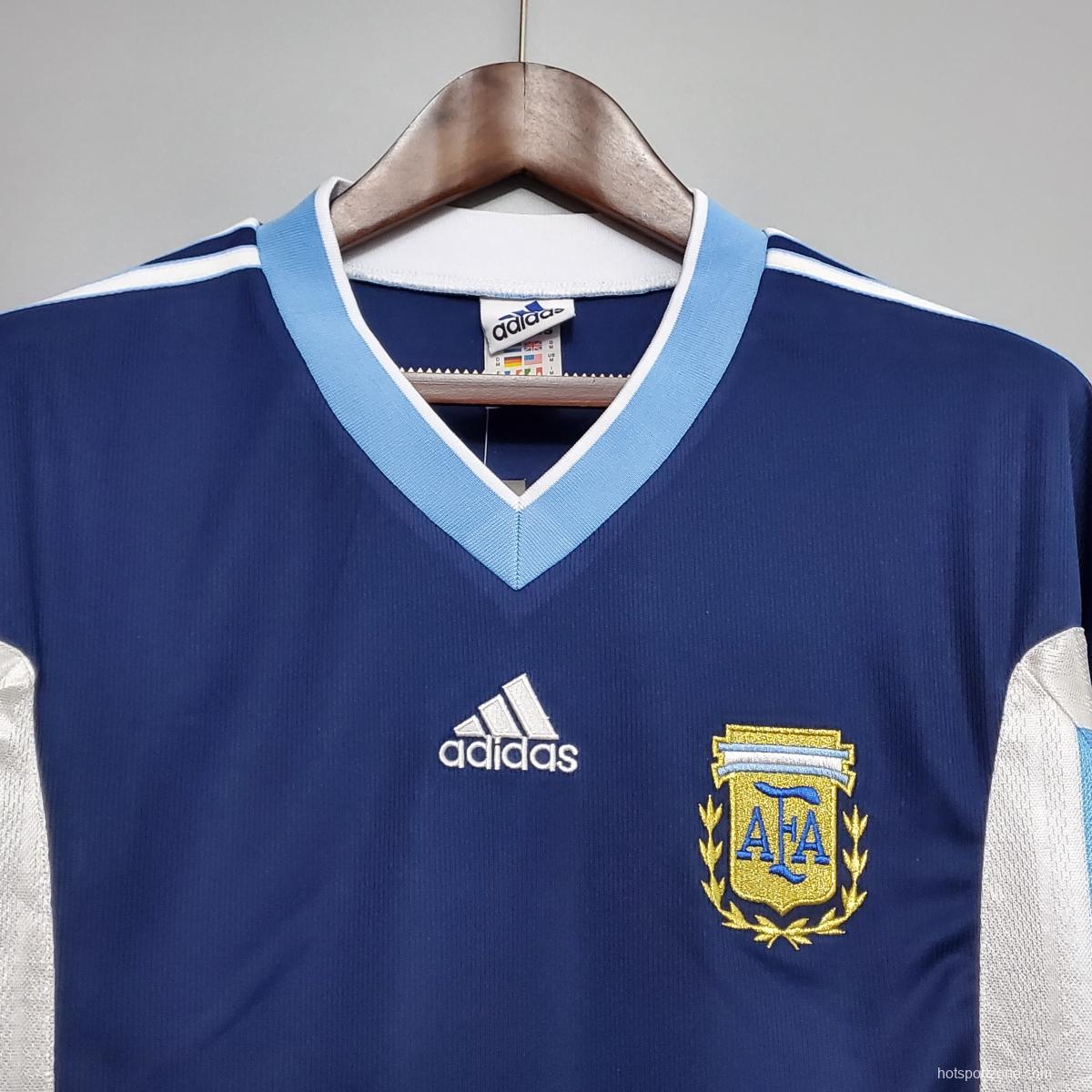 Retro Argentina 1998 away Soccer Jersey