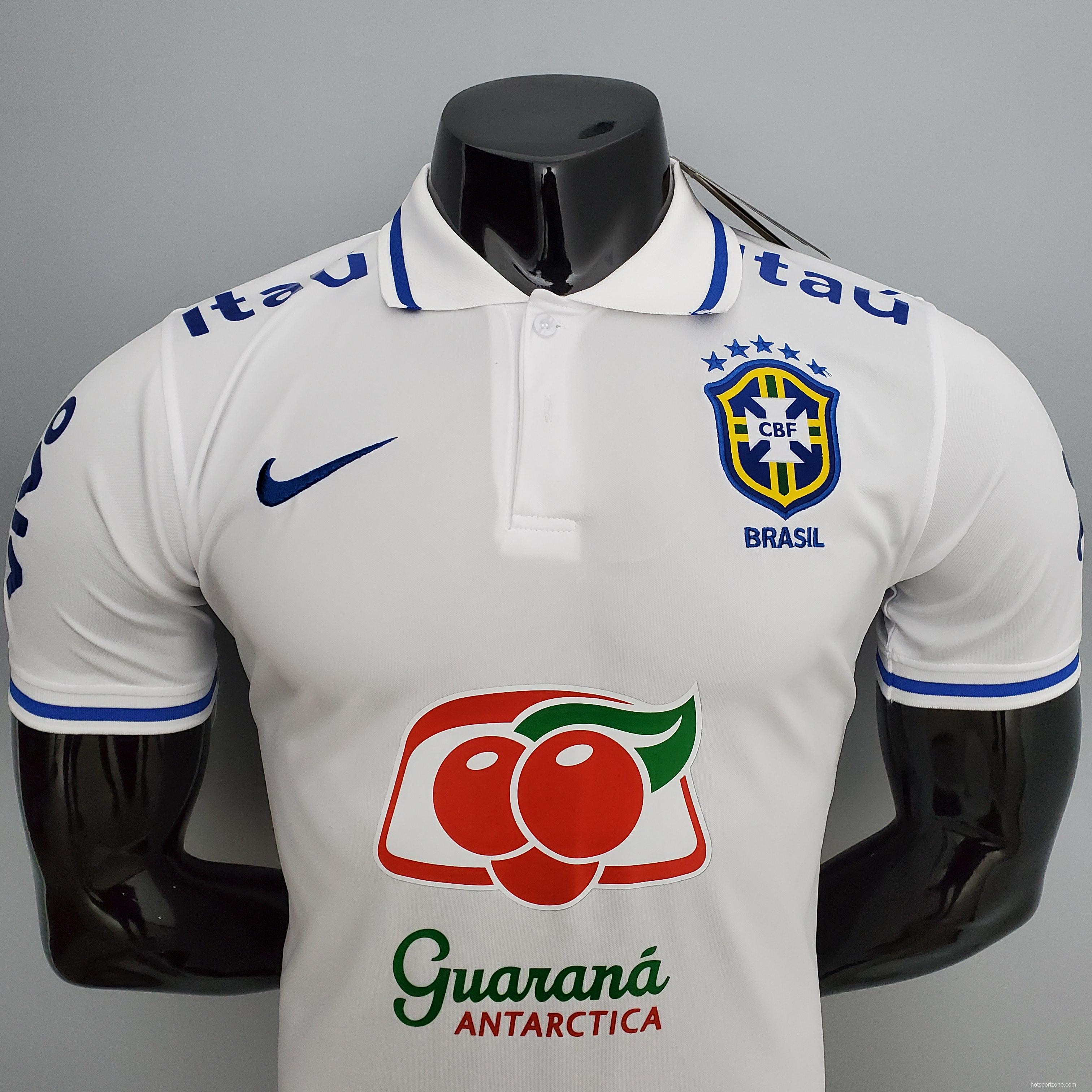 POLO Brazil White Soccer Jersey