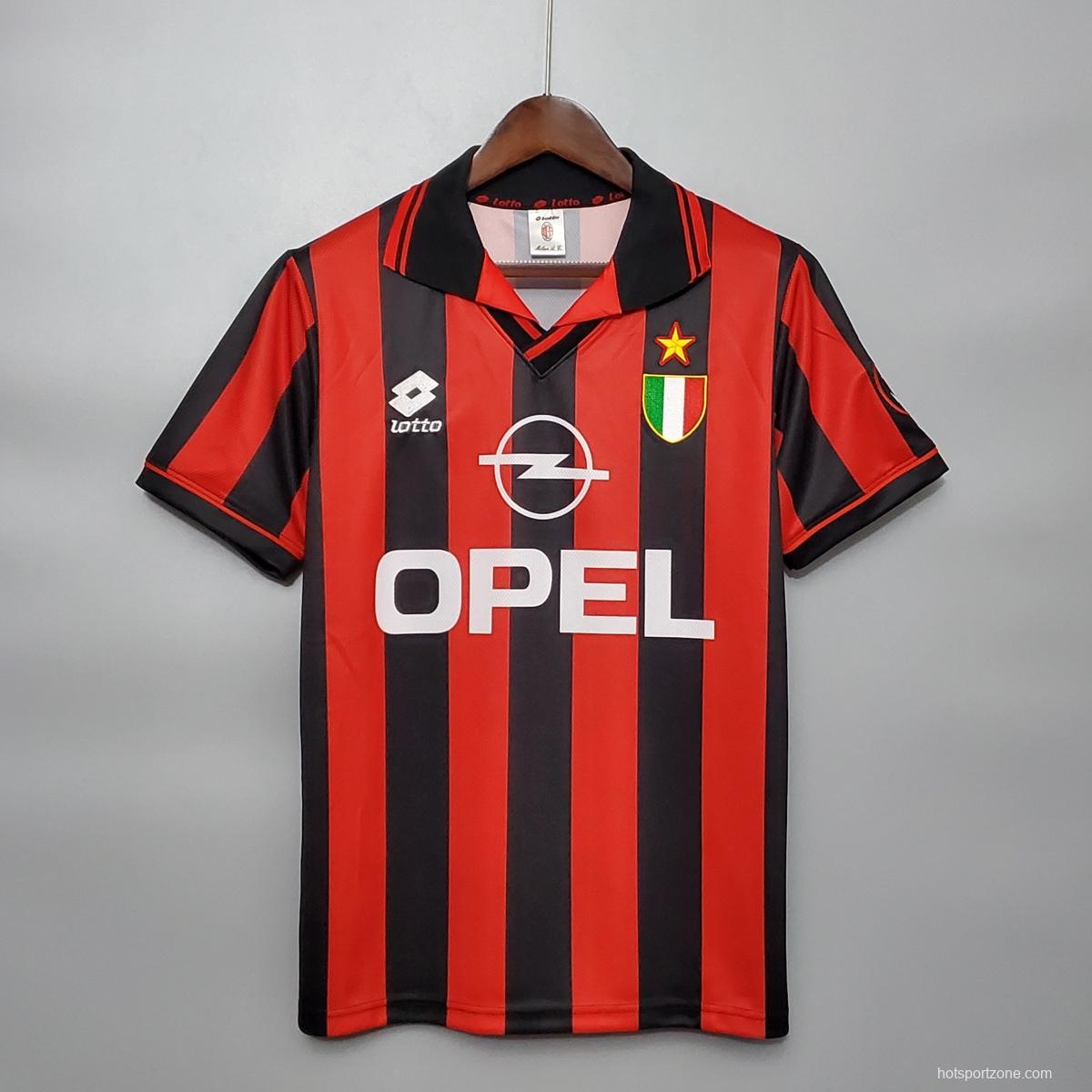 Retro 96/97 AC Milan home Soccer Jersey