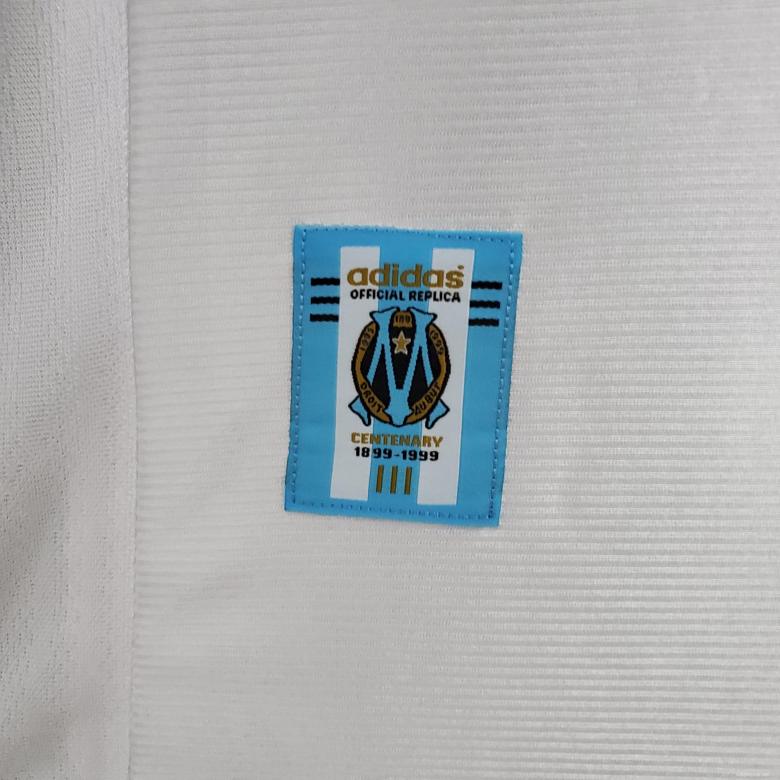 Retro 98/99 Marseille home Soccer Jersey