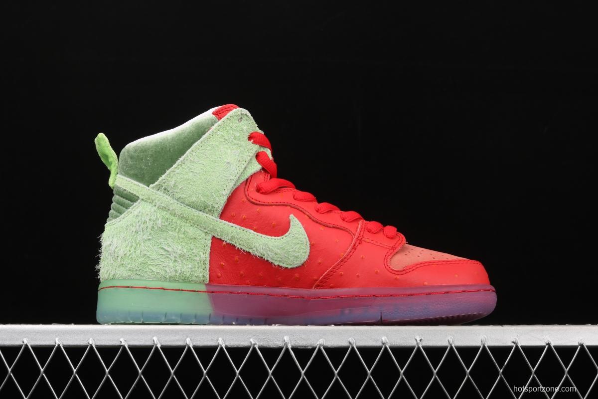 NIKE SB DUNK High Strawberry Cough strawberry green casual skateboard shoes CW7093-600