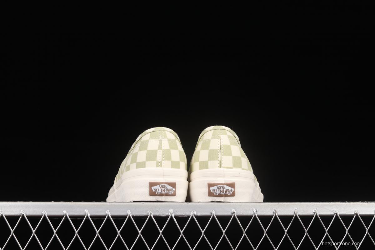 Vans Authentic Anaheim series classic green and white checkered low-top casual board shoes VN0A5HZS9F0