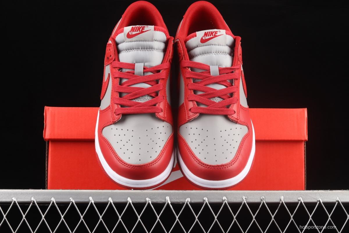 NIKE DUNK Low Retro Medium Grey gray-red color SB buckle rebound fashion leisure board shoes DD1391-002