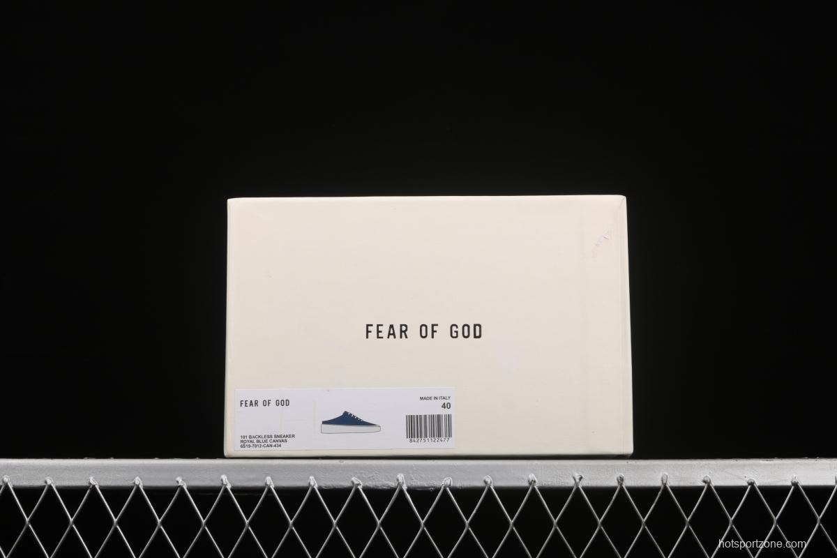 Fear Of God breathable canvas trend leisure semi-dragged blue and white color matching