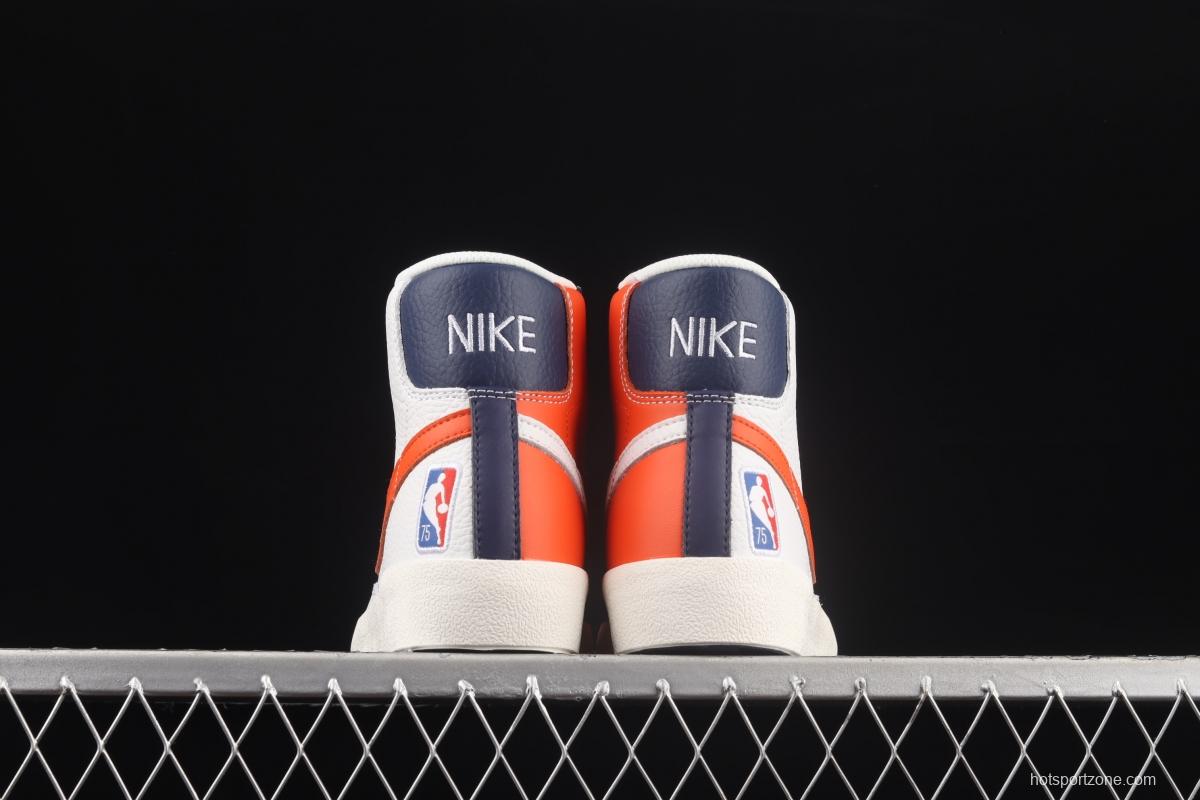 NBA x NIKE Blazer Mid'77 EMB Trail Blazers high-top casual board shoes DD8025-100
