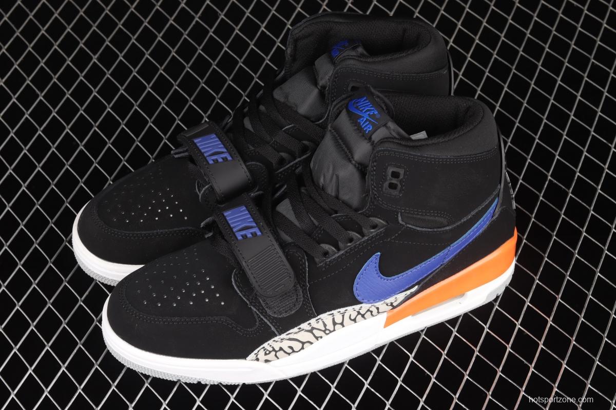 Jordan Legacy 312 black and blue color Velcro three-in-one board shoes AV3922-048