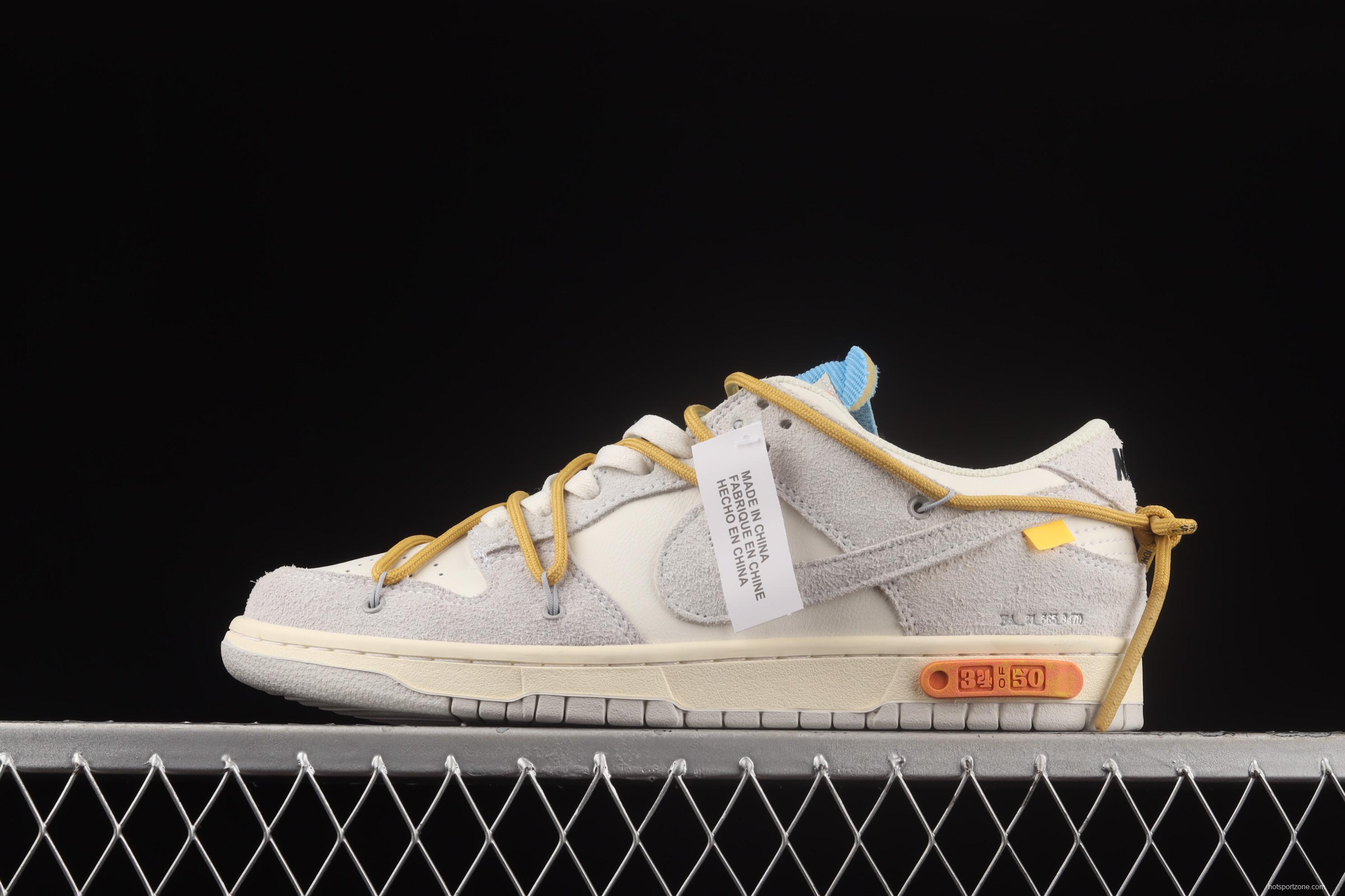 OFF-White x NIKE DUNK Low OW SB buckle rebound fashion casual board shoes DJ0950-102