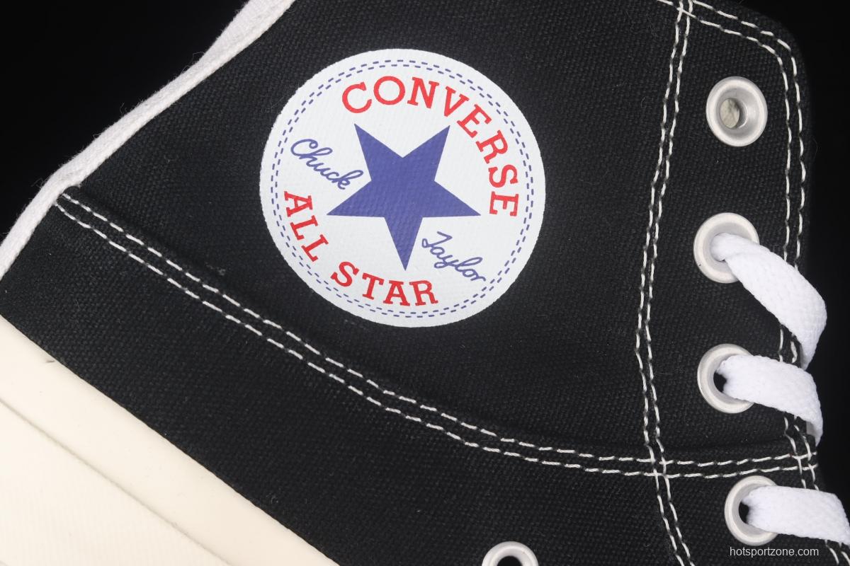 Converse All Star x CDG 2021 Sichuan Jiubao Ling co-named 1CL876 high-top casual board shoes.