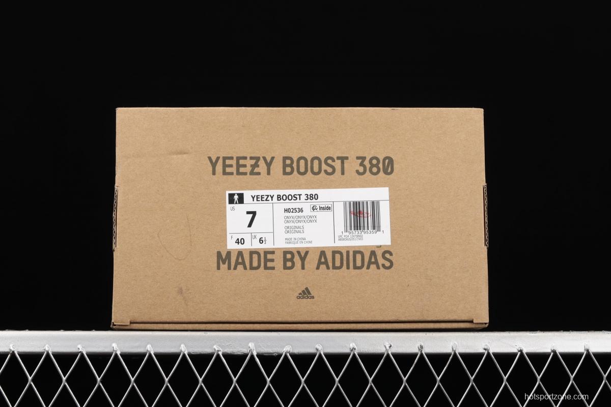 Adidas Yeezy 380Boost 380V1 Onyx Reflective H02536Kanye jointly limited coconut 380 black samurai full Tianxing 3M reflective running shoes