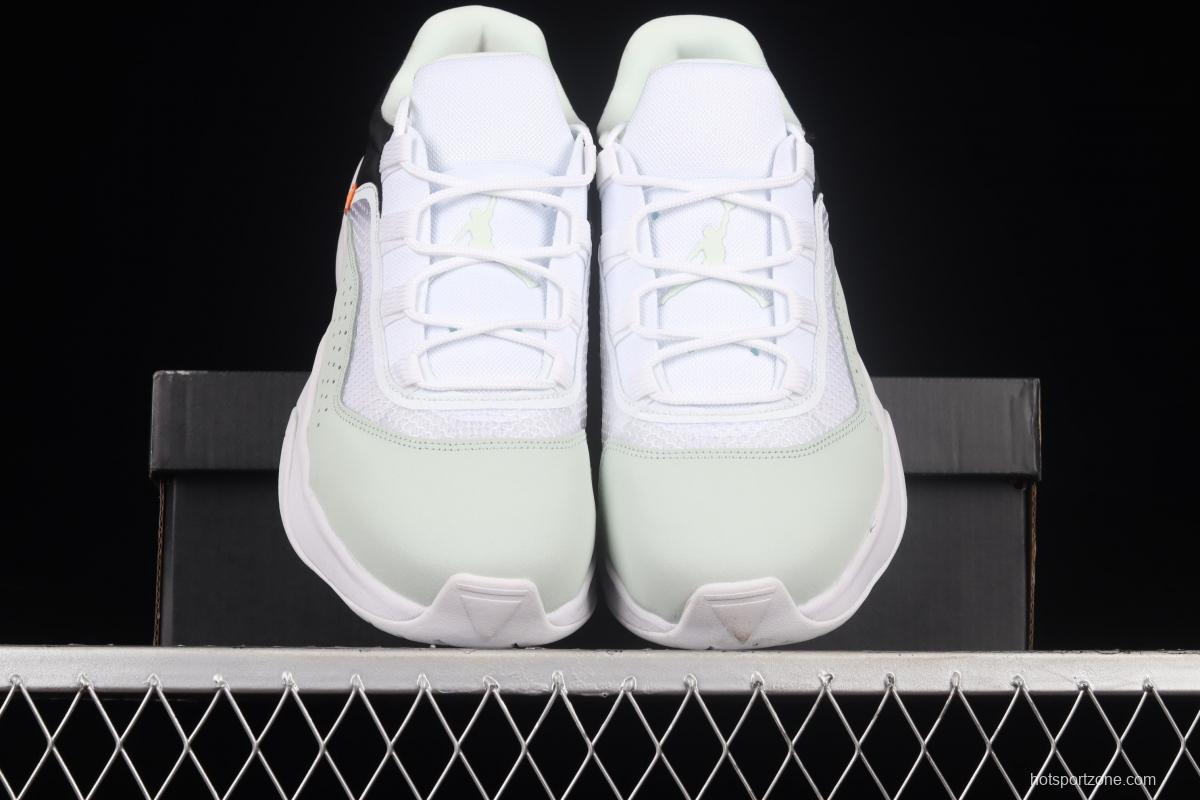 Air Jordan 11 CMFT Low 1 white, black and green low-side anti-skid shock absorber basketball shoes CW0784-300