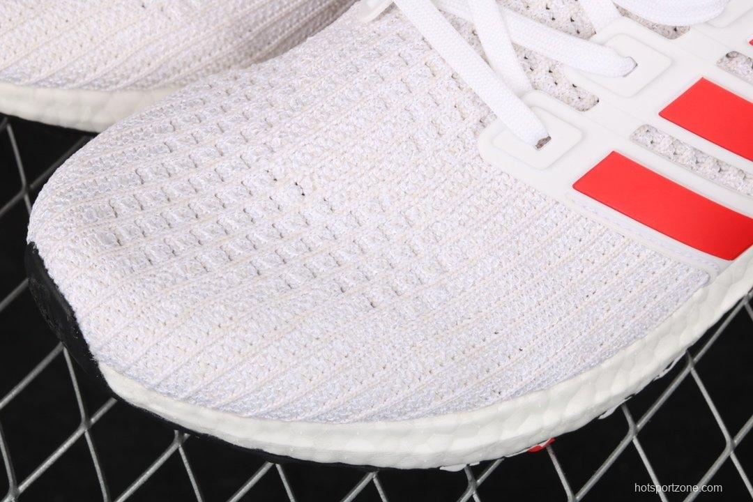 Adidas Ultra Boost 4.0DB3199 fourth generation knitted striped white and red UB