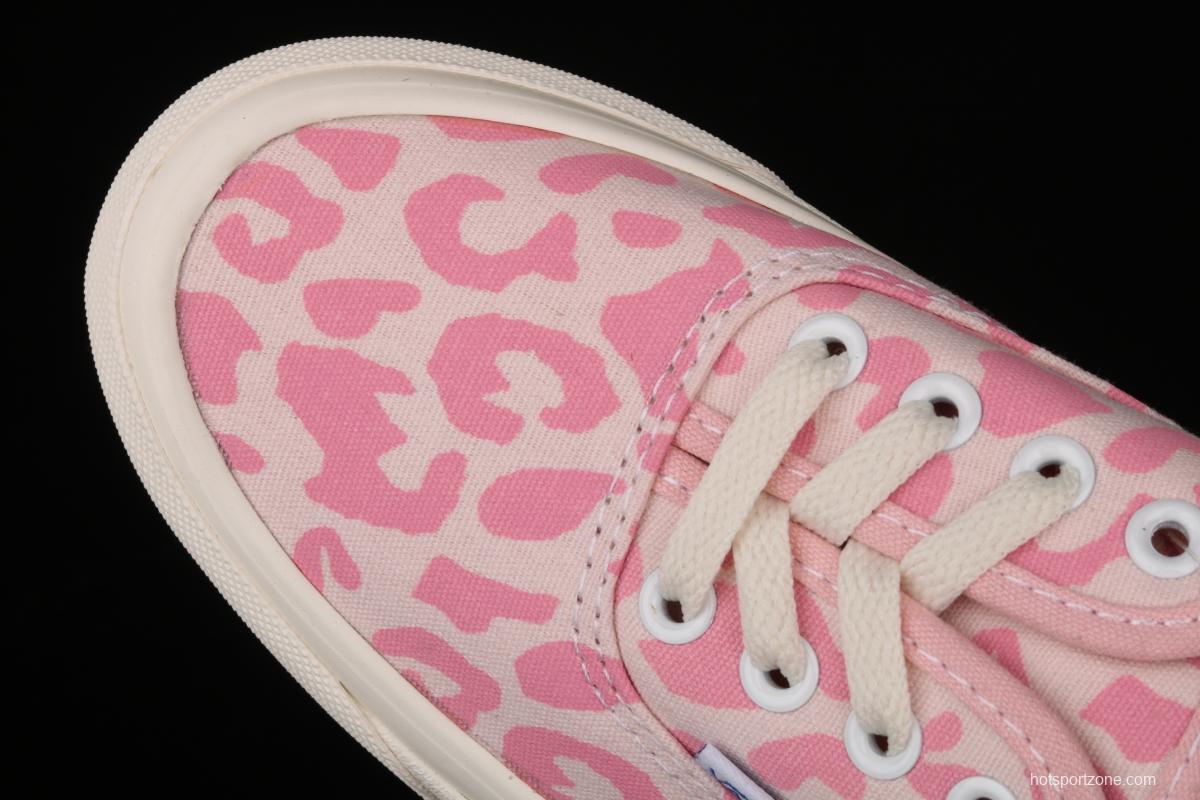 Vans Vault OG Authentic LX pink leopard print high-end regional vulcanized canvas low-top casual board shoes VN0A38GRR89