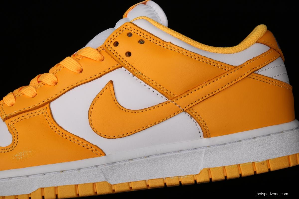 NIKE DUNK Low SB dunk series white and yellow color matching low-side leisure sports skateboard shoes DD1503-800