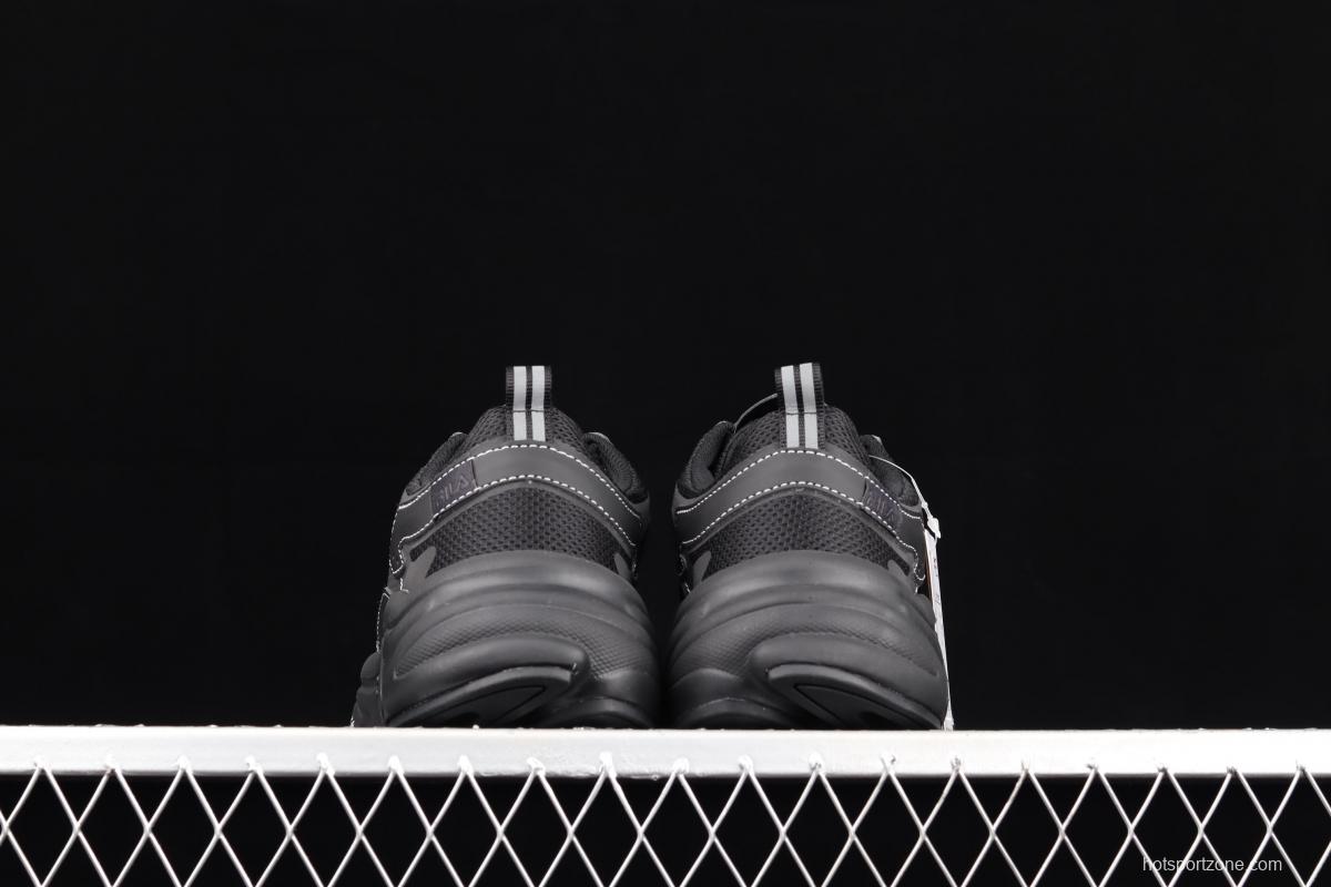 FILA 3M reflective all-black retro sports Martian daddy shoes T12W115206ABK