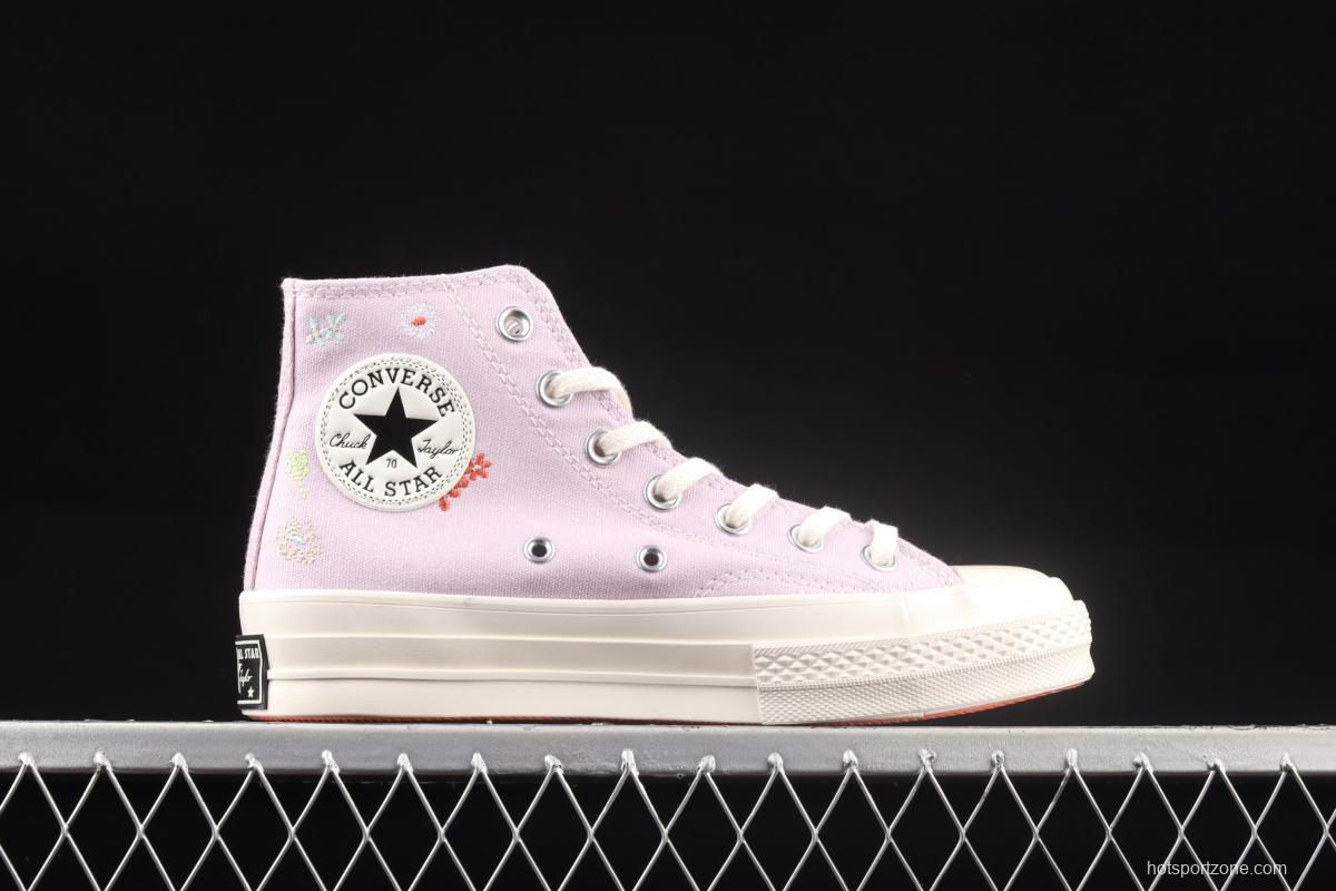 Converse Chuck 70s embroidered floret high top casual board shoes A01584C