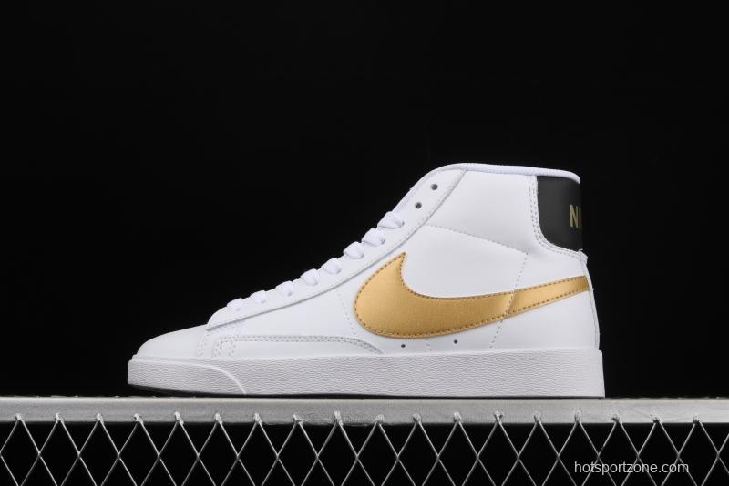 NIKE Blazer Mid Retro Trail Blazers Leather High-top Leisure Sports Board shoes AV9375-107