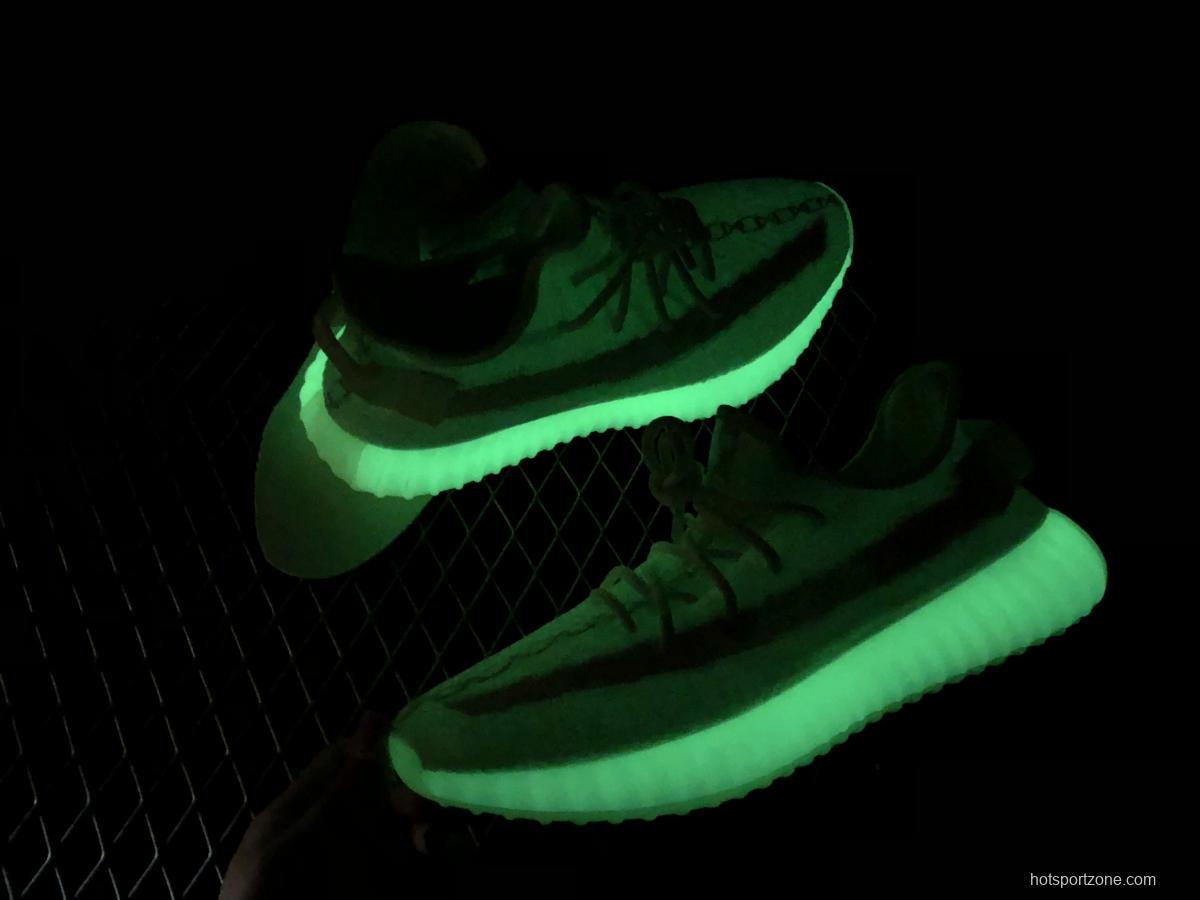 Adidas Yeezy 350 Boost V2 Gid EH5360 Darth Coconut 350 second generation luminous green color matching