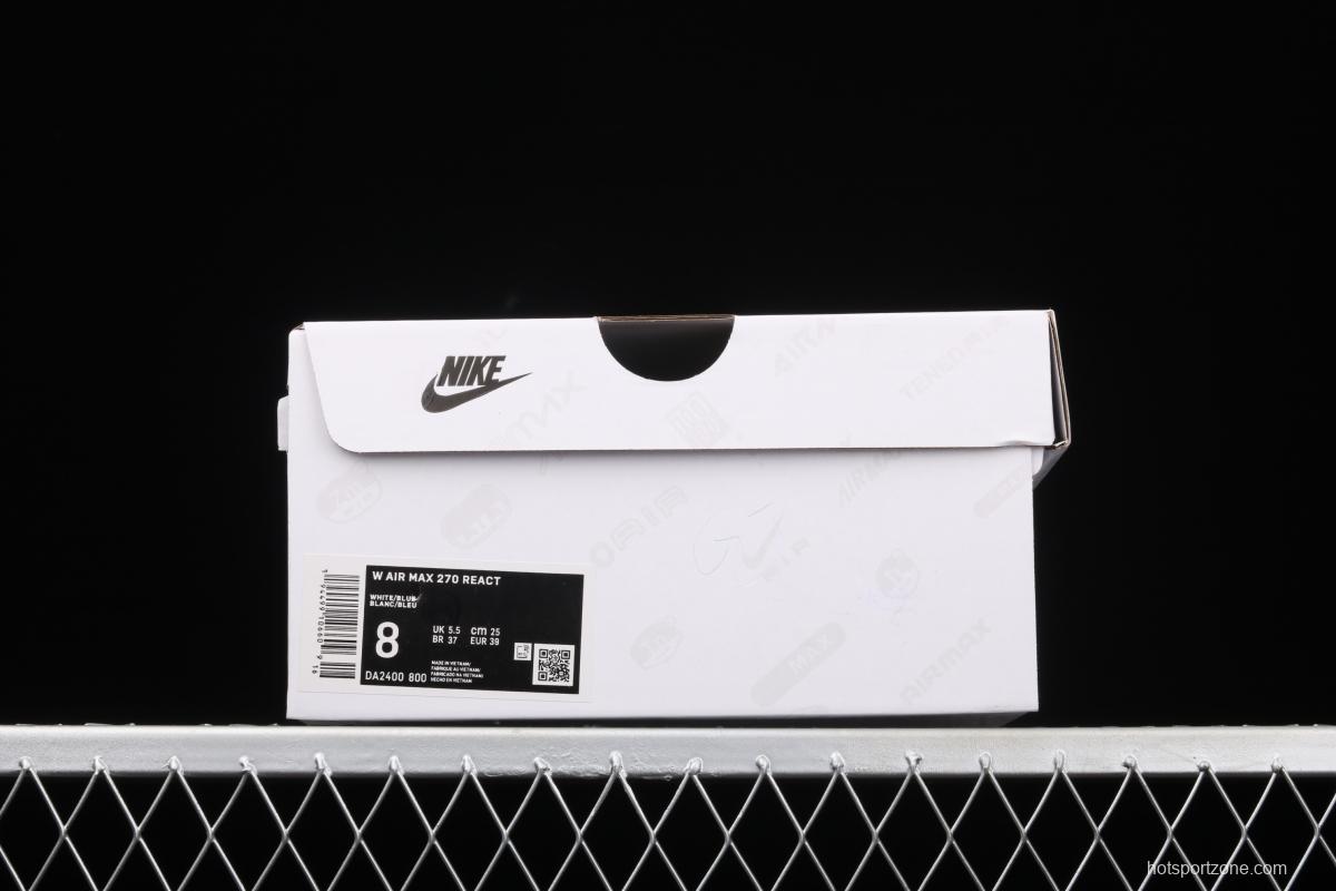 NIKE Air Max 270React new high-frequency mesh hollowing out function half-palm air cushion running shoes DA2400-800