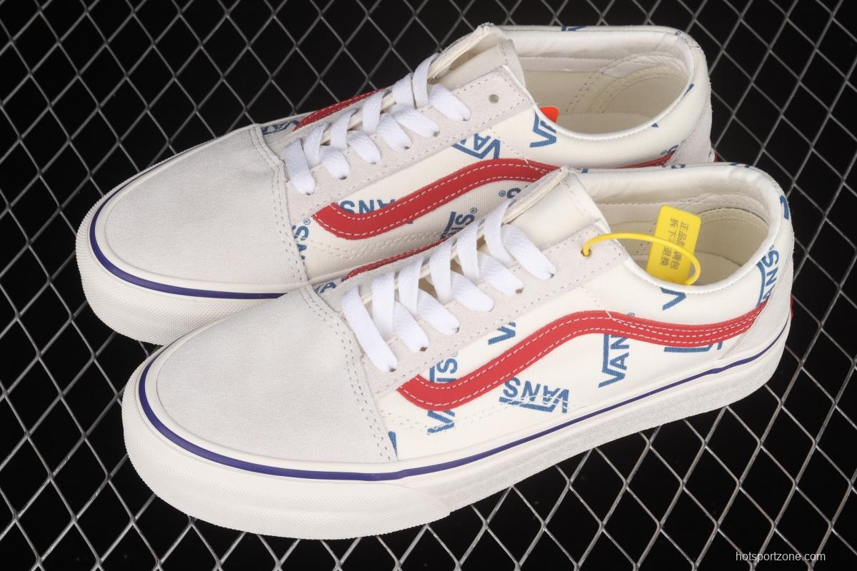 Vans Style 36 Logo white full printed low-top casual board shoes VN0A3WKT9M9