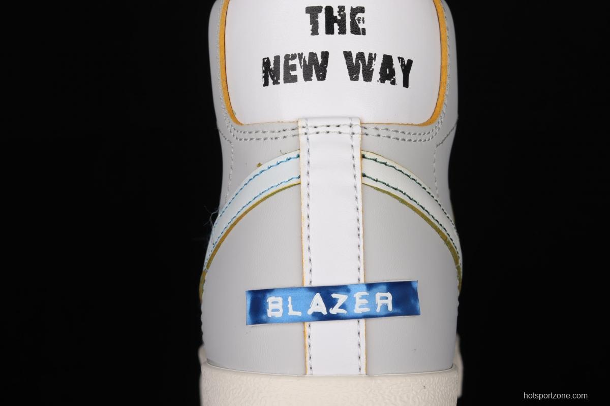 NIKE Blazer Mid GS Trail Blazers high-top casual board shoes DC5203-100
