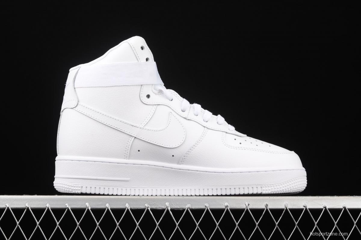 NIKE Air Force 1 High'07 classic all-white high-top casual board shoes 315121-115