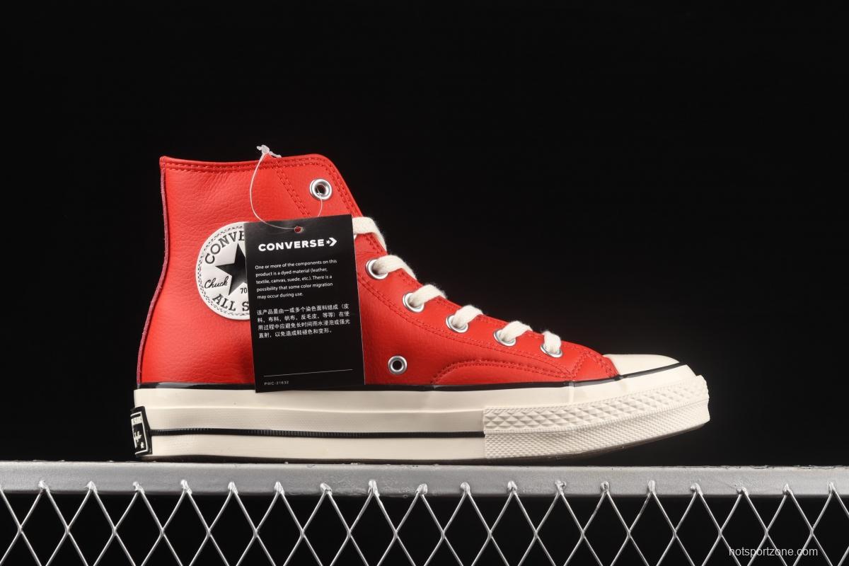 Converse 1970 S classic leather watermelon red high top casual board shoes 170370C