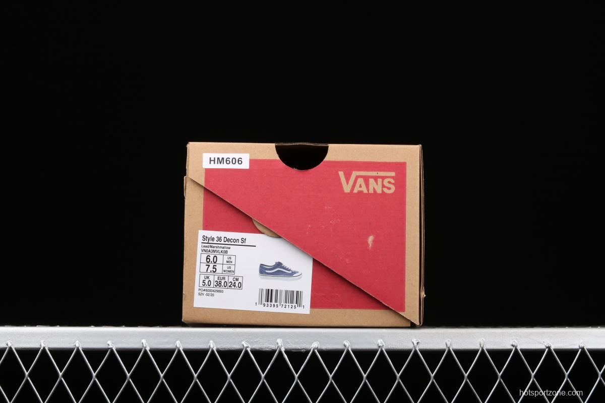 Vans Style 36 Decon SF Vance blue-gray half-moon Baotou vulcanized canvas shoes VN0A3MVLK0B