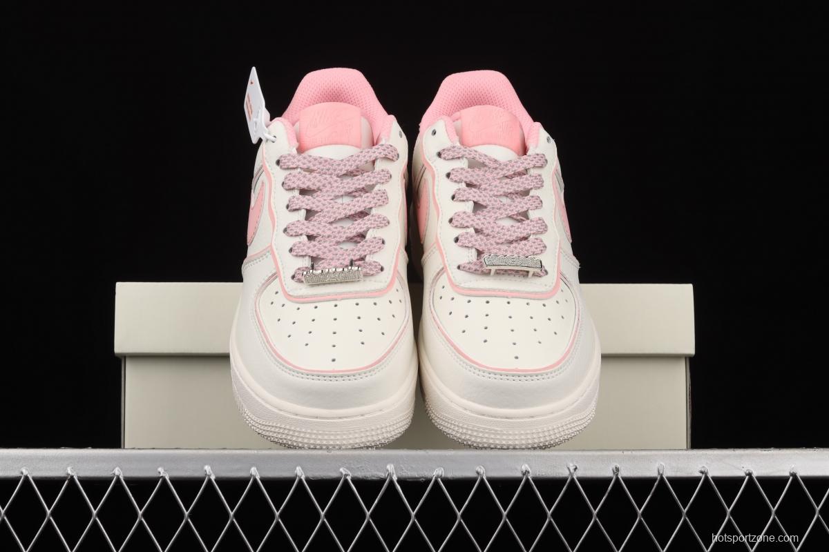 NIKE Air Force 11607 Low rice powder dazzling color daredevil low upper board shoes UH8958-033