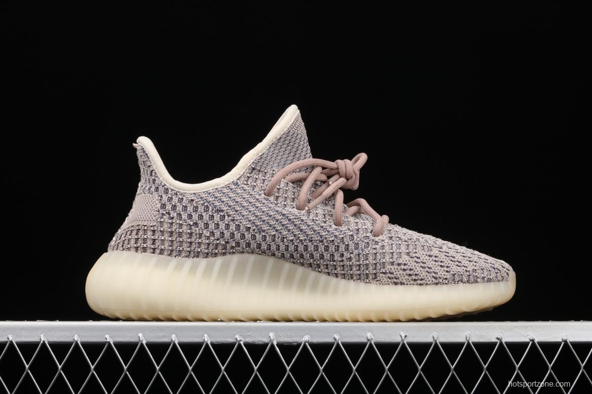 Adidas Yeezy 350 Boost V2 Ash Pear GY7658 Darth Coconut 350 second generation hollowed-out gray pearl color matching