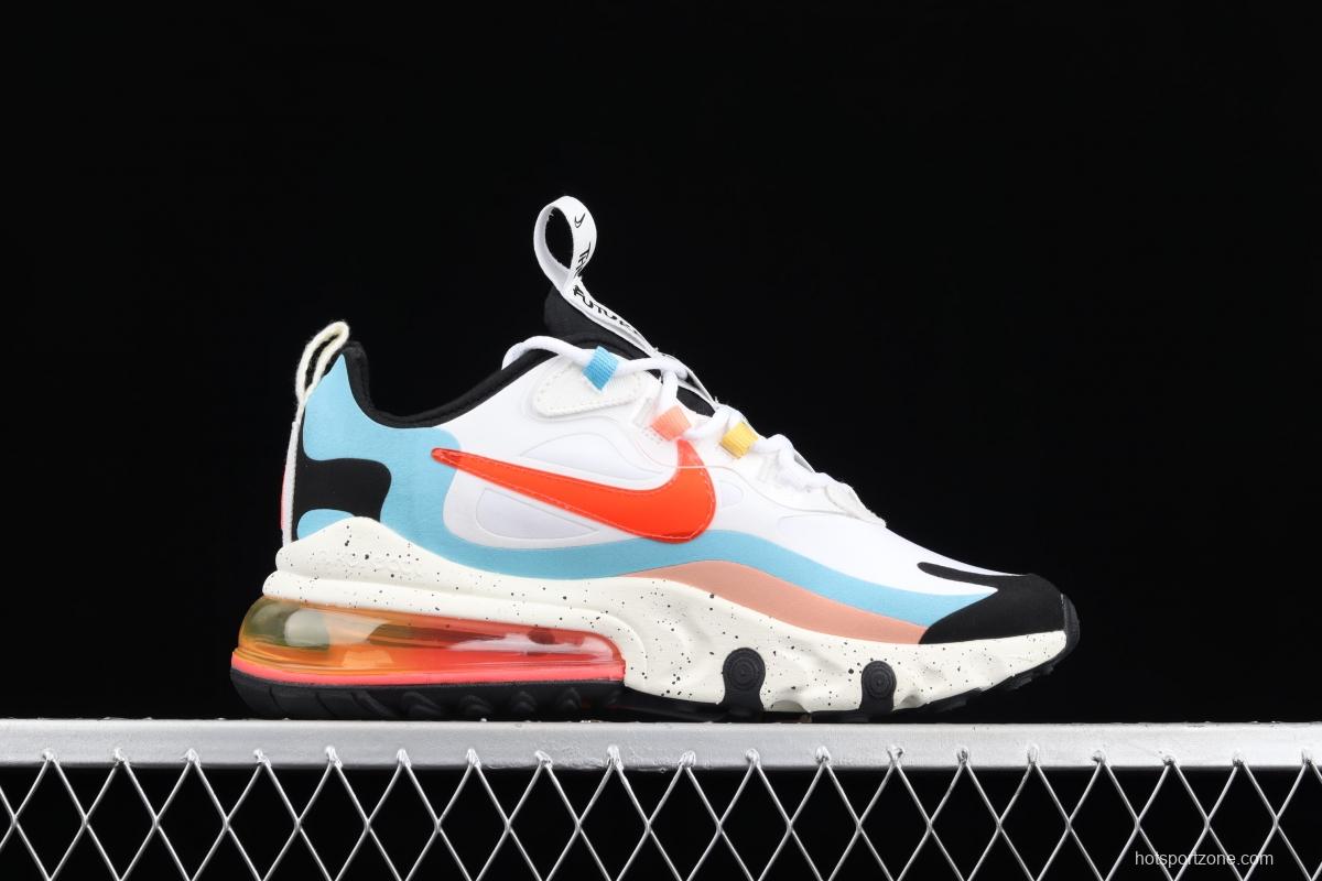 NIKE Air Max 270React new high-frequency mesh hollowing out function half-palm air cushion running shoes DD8498-161,