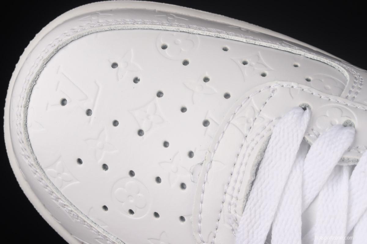 NIKE Air Force 1' 07 Low LV printed all-white low-top casual board shoes LA2314-100