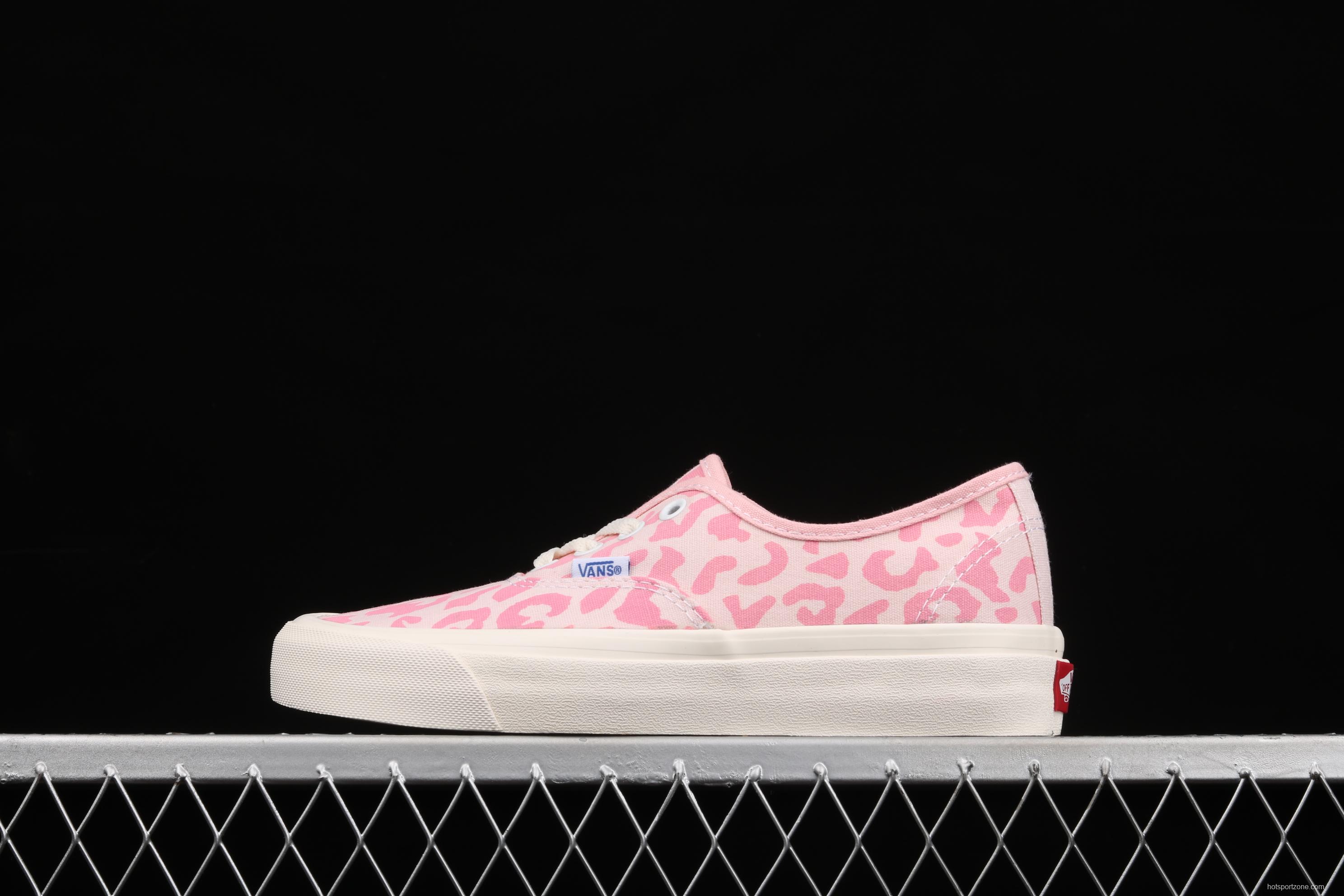 Vans Vault OG Authentic LX pink leopard print high-end regional vulcanized canvas low-top casual board shoes VN0A38GRR89