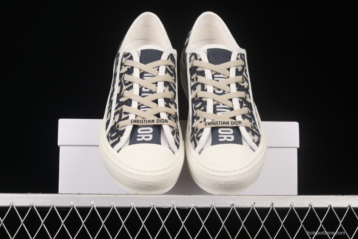 Dior Walk'n Dior 21s embroidery series 3D canvas low upper shoes KCK211OBES56B