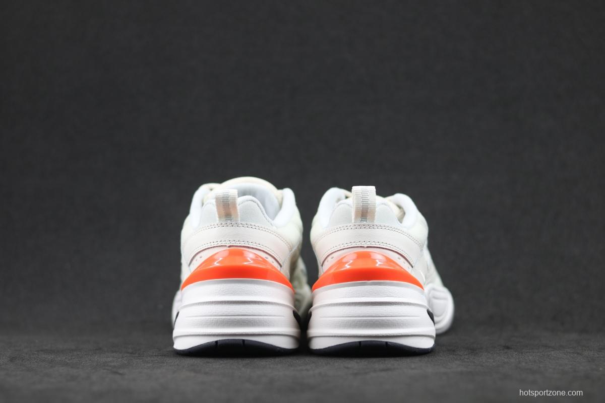 NIKE M2K Tekno white orange color retro sports daddy shoes AV4789-001