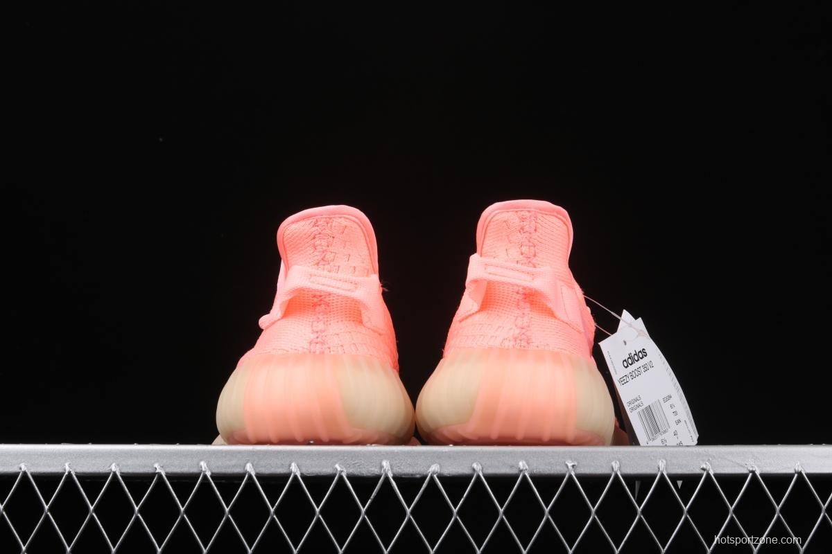 Adidas Yeezy 350 Boost V2 EG5294 Darth Coconut 350 second generation silver powder hollowed-out rose color matching
