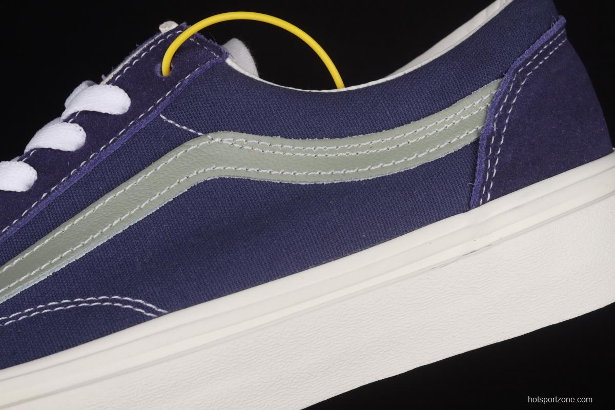Vans Style 36 small blue-green low-top casual board shoes VN0A54F6680