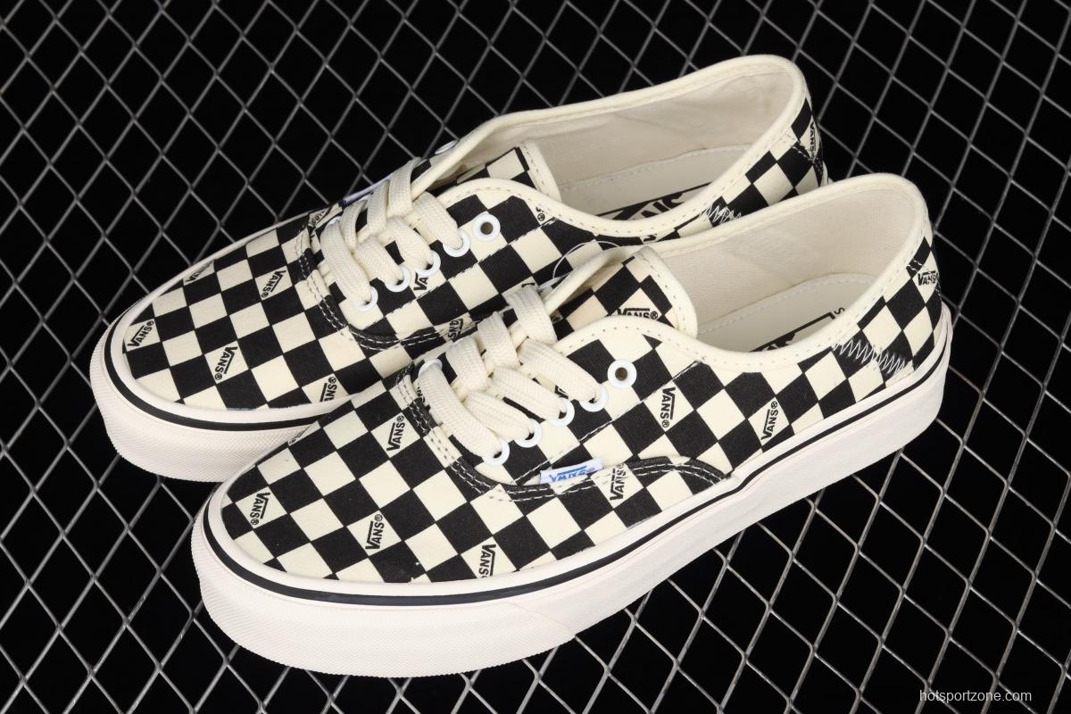 Vans Authentic black and white checkerboard shoes with low heels VN0A54F241J