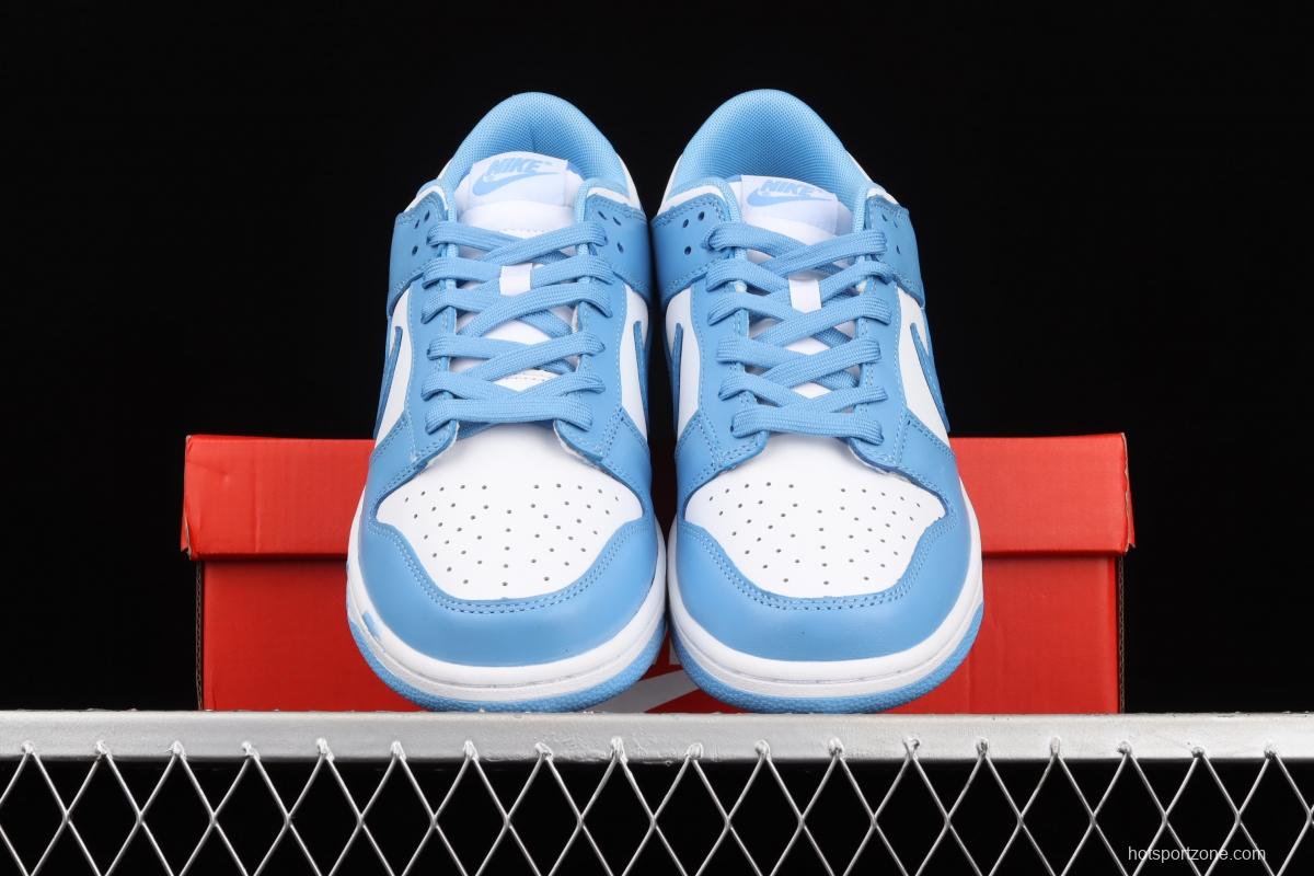 NIKE DUNK Low University Blue White Blue North Carolina White Blue Slam Dunk Series low side Leisure Sports Skateboard shoes DD1391-102