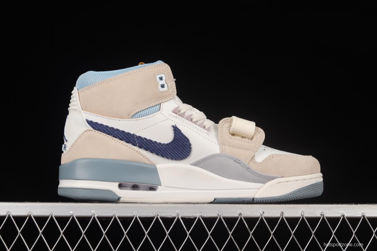 Air Jordan Legacy 312 First Layer Quality Beige Blue Color Matching Velcro Three-in-One Sneakers DQ5347-141